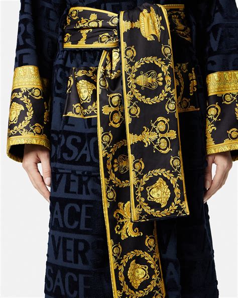 versace barocco trim bathrobe|Versace I Love Baroque Bathrobe .